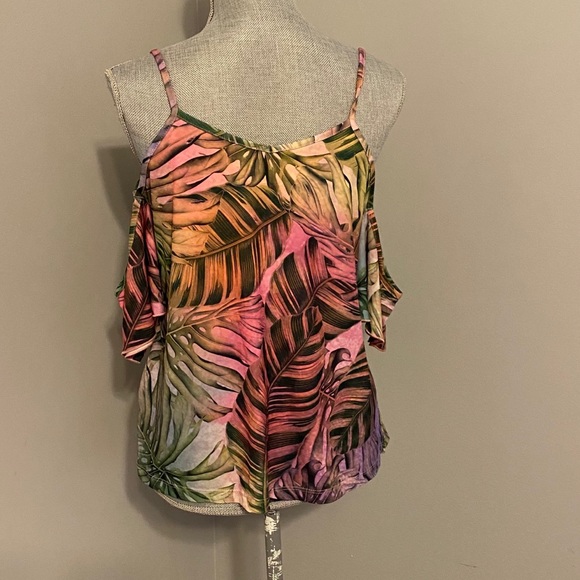 Tropical Cold Shoulder Venus Top - Picture 2 of 5